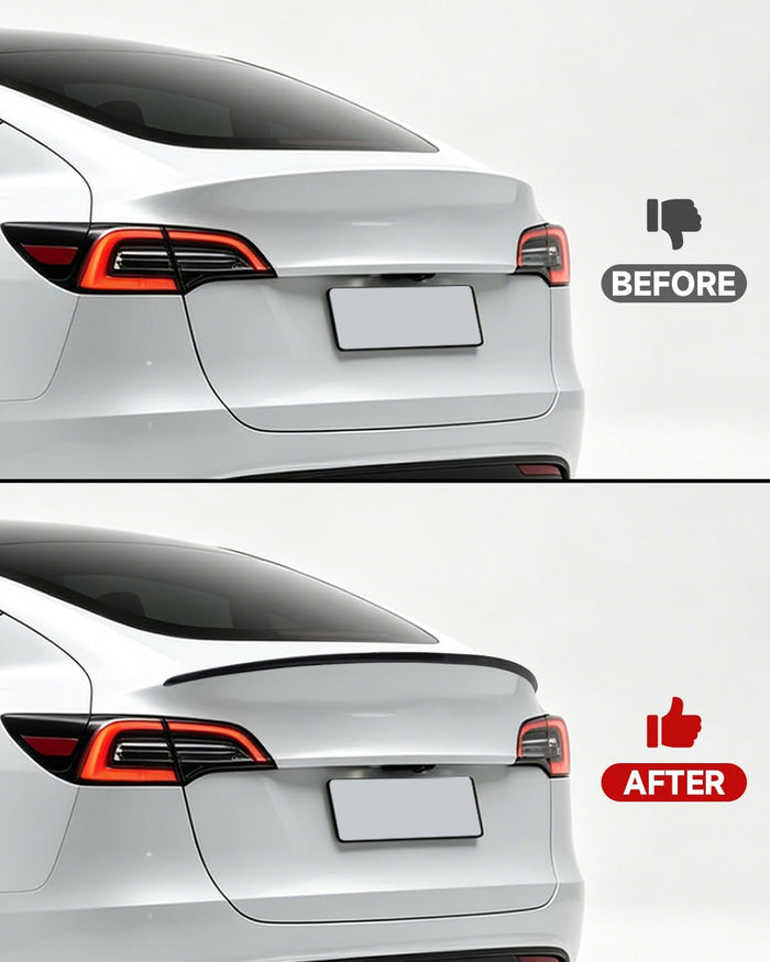 Xprite Glossy Black Rear Spoiler ABS Trunk Lip Wing for Tesla Model Y 2020-2024