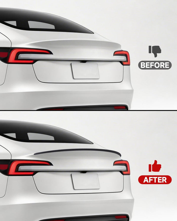 Xprite Glossy Black Rear Spoiler, Aerodynamic ABS Trunk Lip Wing for Tesla Model 3 Highland 2024-2026, OEM Fit
