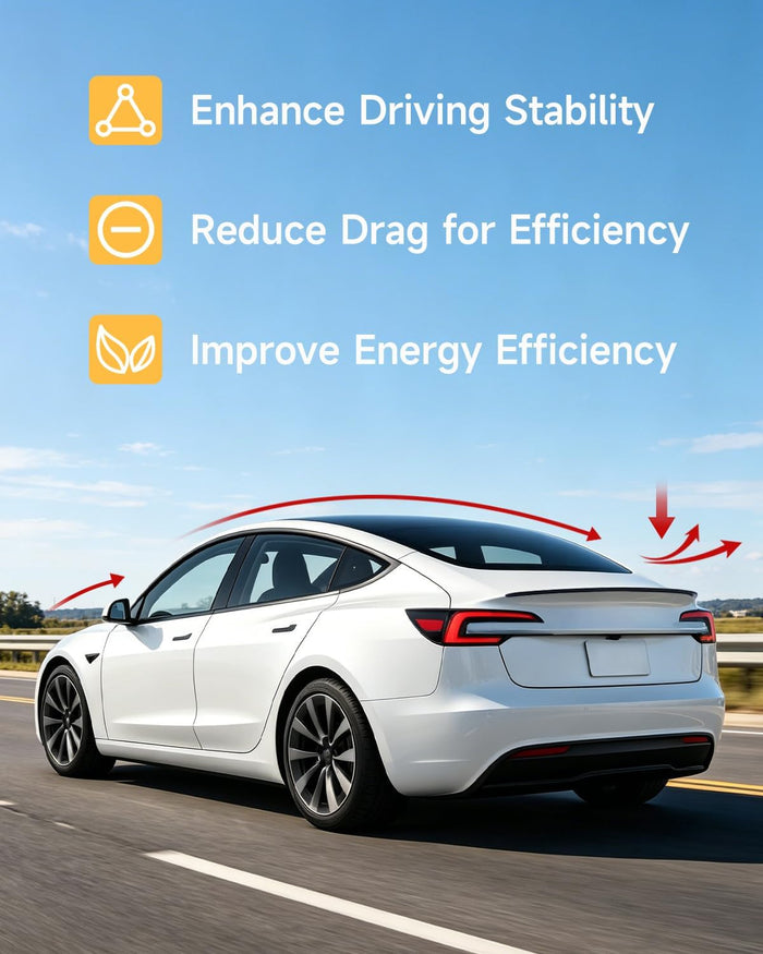 Xprite Glossy Black Rear Spoiler, Aerodynamic ABS Trunk Lip Wing for Tesla Model 3 Highland 2024-2026, OEM Fit