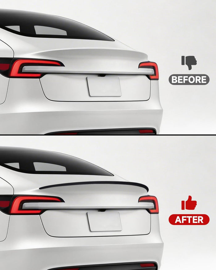 Xprite Matte Black Rear Spoiler, Aerodynamic ABS Trunk Lip Wing for Tesla Model 3 Highland 2024-2026, OEM Fit