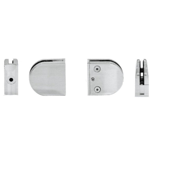 Z - Series Round Type Flat Base Stainless Steel Clamp for 3/8" Glass - Reflect Window & Door