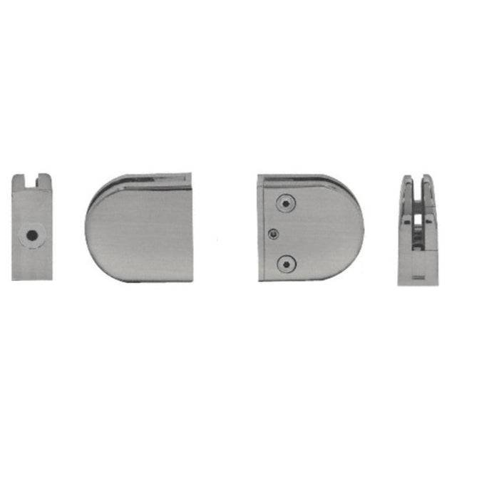 Z - Series Round Type Flat Base Zinc Clamp for 1/2" Glass - Reflect Window & Door