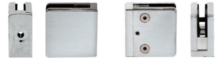Z - Series Square Type Flat Base Stainless Steel Clamp for 1/2" Glass - Reflect Window & Door