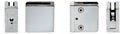 Z - Series Square Type Flat Base Stainless Steel Clamp for 1/2" Glass - Reflect Window & Door