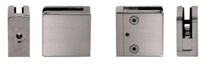 Z - Series Square Type Flat Base Zinc Clamp for 1/2" Glass - Reflect Window & Door