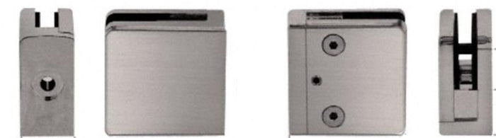 Z - Series Square Type Flat Base Zinc Clamp for 3/8" Glass - Reflect Window & Door