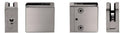 Z - Series Square Type Flat Base Zinc Clamp for 3/8" Glass - Reflect Window & Door
