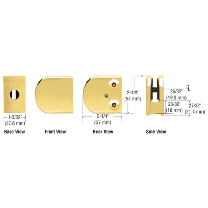 Z - Series Zinc Large Round Clamp for 3/8" Glass - Reflect Window & Door