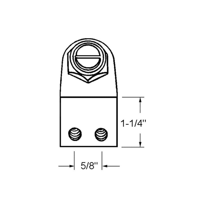 Zimmcor Commercial Aluminum Door Pivot - Bottom Portion - Reflect Window & Door