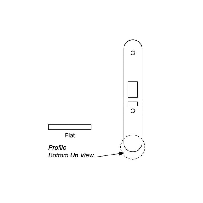 Zimmcor Durable Anodized Aluminum Latch Lock Face Plate - Reflect Window & Door